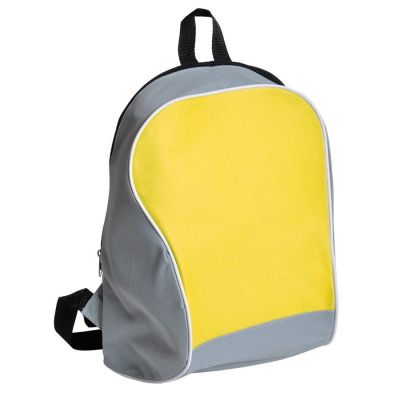 HG15091759 Промо-рюкзак "Fun"; серый с желтым; 30х38х14 см; полиэстер; шелкография