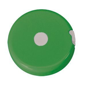 HG151182511 Рулетка "Кнопка" (1,5 м); светло-зеленый; D=5 см; H=1,2 см; пластик; тампопечать