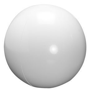 HG15092249 Мяч пляжный надувной; белый; D=40 см (накачан), D=50 см (не накачан), ПВХ