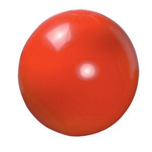 HG15092250 Мяч пляжный надувной; красный; D=40 см (накачан), D=50 см (не накачан), ПВХ