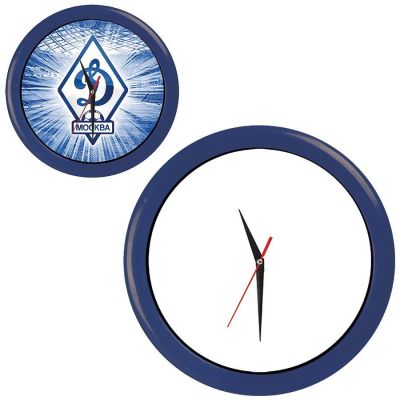 HG15092496 Часы настенные "ПРОМО" разборные ; синий, D28,5 см; пластик/стекло