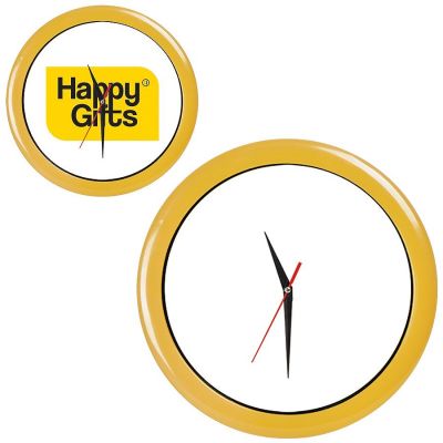 HG15092498 Часы настенные "ПРОМО" разборные ; желтый,  D28,5 см; пластик/стекло