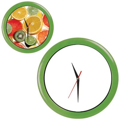 HG15092502 Часы настенные "ПРОМО" разборные ; зеленый яркий,  D28,5 см; пластик/стекло