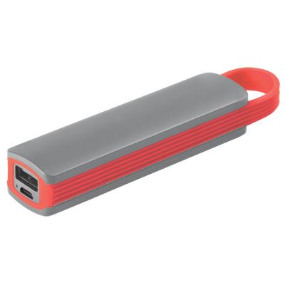 HG170151149 Универсальное зарядное устройство "Fancy" (2200mAh), серый с красным, 12,9х2,7х2,2 см,пластик