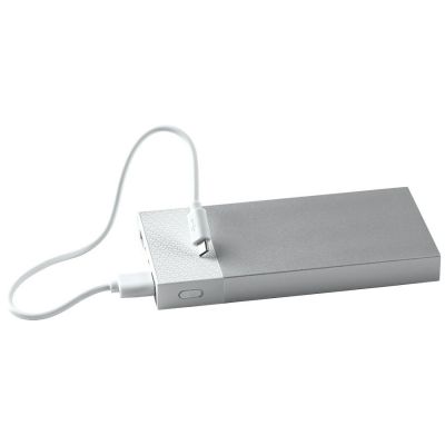 HG170151167 Универсальное зарядное устройство "Slim Pro" (10000mAh),белый, 13,8х6,7х1,5 см,пластик,металл
