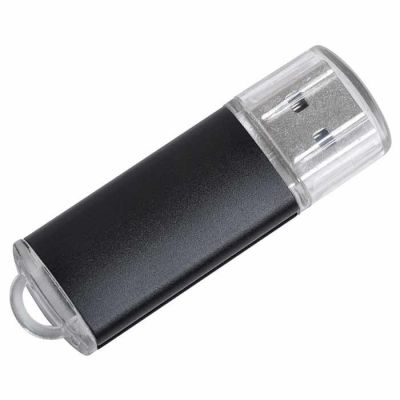HG10U-BLK1 Rusgifts. USB flash-карта "Assorti" (8Гб),черная,5,5х1,7х0,6см,металл