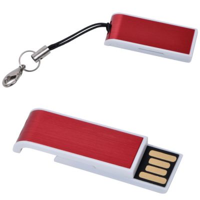 HG10U-RED7 Rusgifts. USB flash-карта "Slider" (8Гб),красная,3,4х1,2х0,6см,металл