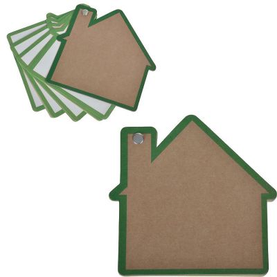 HG15092001 Промо-блокнот "Дом", зеленый, 13х12,5х0,9см, картон, бумага