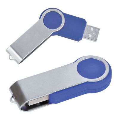 HG10U-BLU9 Rusgifts. USB flash-карта "Swing" (8Гб),синяя,6х2,3х1см,металл,пластик