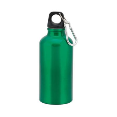HG170151371 Бутылка для воды "Mento", алюминиевая, с карабином, 400 мл., зеленый