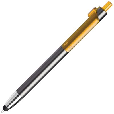 HG1701511336 B1. PIANO TOUCH, ручка шариковая со стилусом для сенсорных экранов, графит/желтый, металл/пластик
