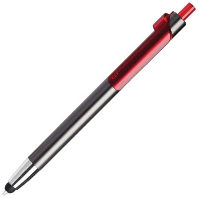 HG1701511337 B1. PIANO TOUCH, ручка шариковая со стилусом для сенсорных экранов, графит/красный, металл/пластик