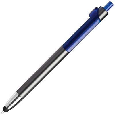 HG1701511338 B1. PIANO TOUCH, ручка шариковая со стилусом для сенсорных экранов, графит/синий, металл/пластик