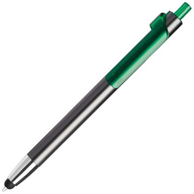 HG1701511339 B1. PIANO TOUCH, ручка шариковая со стилусом для сенсорных экранов, графит/зеленый, металл/пластик