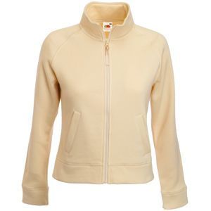 HG151182562 Толстовка "Lady-Fit Sweat Jacket", цвет слоновой кости_L, 75% х/б, 25% п/э, 280 г/м2