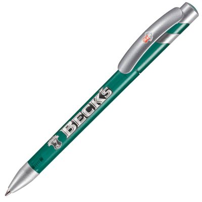 HG8B-GRN19 Lecce Pen MANDI. MANDI SAT, ручка шариковая, зеленый/серебристый, пластик