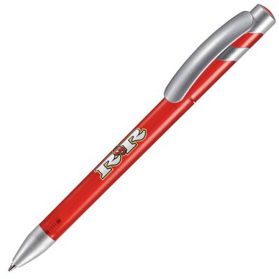 HG8B-RED23 Lecce Pen MANDI. MANDI SAT, ручка шариковая, красный/серебристый, пластик