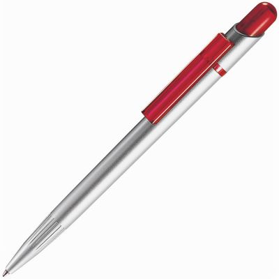 HG8B-RED25 Lecce Pen MIR. MIR SAT, ручка шариковая, прозрачный красный/серебристый, пластик