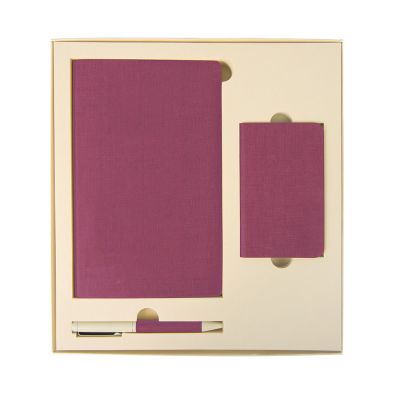 HG184061141 Набор подарочный PROVENCE; универсальное зарядное устройство(4000мАh), блокнот и ручка; розовый