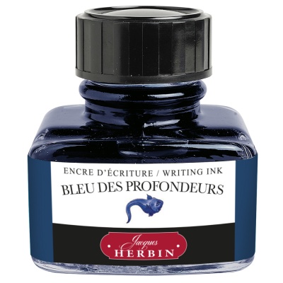 HB23021608 Herbin. Чернила в банке Herbin,  30 мл, Bleu des profondeurs Сине-черный