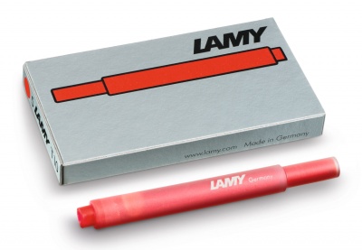 LM210511355 Lamy Комплектующие. Картриджи для перьевой ручки Lamy T10, Красный, 5 шт.