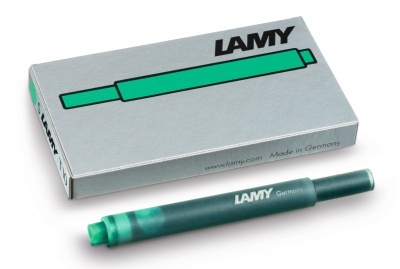 LM1611478 Lamy Комплектующие. Картриджи для перьевой ручки Lamy T10, Зеленый, 5 шт.