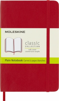 MS2310315 Moleskine. Блокнот Moleskine CLASSIC SOFT QP613F2 Pocket 90x140мм,  нелинованный мягкая обложка красный,192стр.