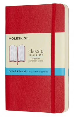 MS2310316 Moleskine. Блокнот Moleskine CLASSIC SOFT QP614F2 Pocket 90x140мм, пунктир мягкая обложка красный, 192стр.