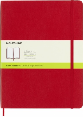 MS2310318 Moleskine. Блокнот Moleskine CLASSIC SOFT QP623F2 XLarge 190х250мм, нелинованный мягкая обложка красный,192стр.