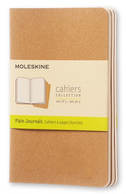 MS23103133 Moleskine. Блокнот Moleskine CAHIER JOURNAL QP413 Pocket 90x140мм обложка картон 64стр. нелинованный бежевый (3шт)
