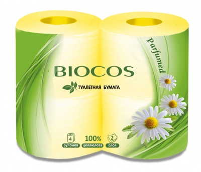 TD20041825 BIOCOS. BioCos Туалетная с ароматом ромашки, уп. 4 рулона