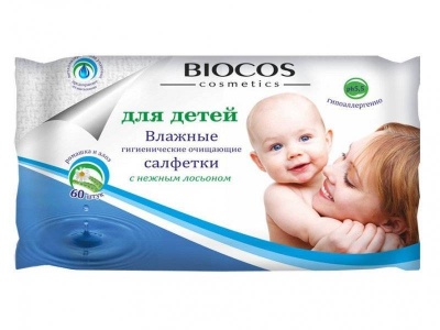 TD20041811 BIOCOS. Влажные салфетки BioCos для детей, уп.60