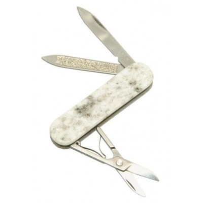 GR1711131123 Victorinox Bethel White. Нож-брелок VICTORINOX Bethel White, коллекционный, 58 мм, 4 функции, рукоять из натурального камня