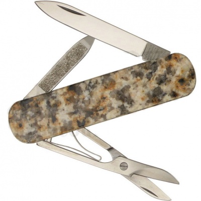 GR1711131121 Victorinox Baltic Brown. Нож-брелок VICTORINOX Baltic Brown, коллекционный, 74 мм, 4 функции, рукоять из натурального камня