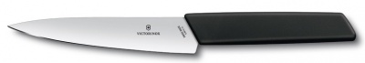 VX2507172 Нож кухонный Victorinox Swiss Modern стальной разделочный лезв.150мм прямая заточка черный блистер