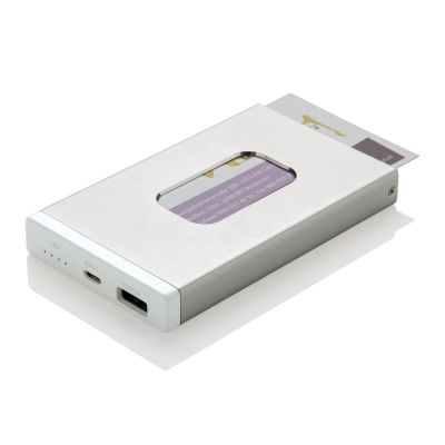 XI170190346 Зарядное устройство с отделением для визиток и карт, серебряный