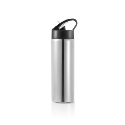 XI113515 XD Design. Спортивная бутылка для воды с трубочкой, 450 мл, серебряный