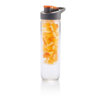XI15097493 XD Collection. Бутылка для воды Tritan с контейнером для фруктов, 800 мл, оранжевый