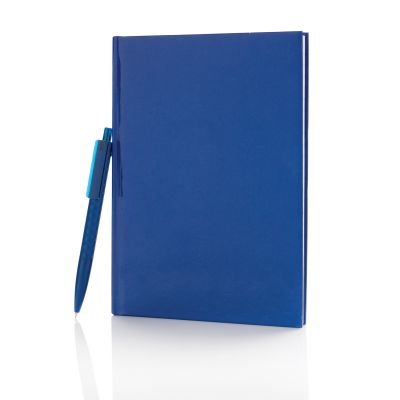 XI170190312 Набор: блокнот для записей формата А5 и ручка X3, темно-синий