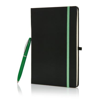 XI145915 XD Design. Блокнот формата A5 и ручка в подарочной коробке, зеленый