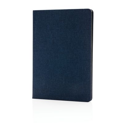 XI170190131 Тканевый блокнот Deluxe с черным срезом, синий