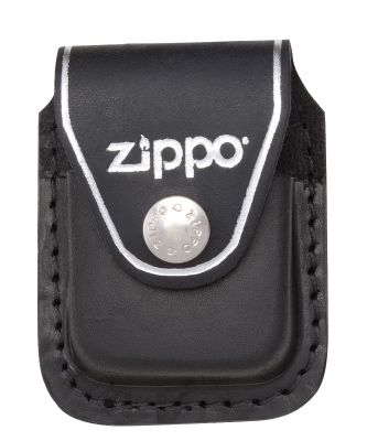 ZP1A-BLK2 Zippo. Чехол Zippo для зажигалки из натуральной кожи с клипом, черный, 57х30x75 мм