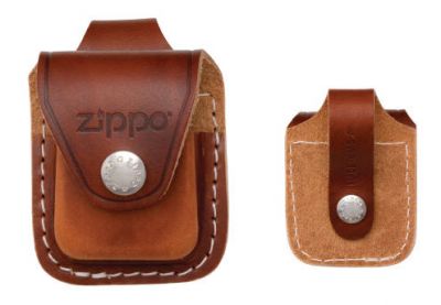 ZP1A-BRN2 Zippo. Чехол ZIPPO для широкой зажигалки, кожа, с кожаным фиксатором на ремень, коричневый, 57x30x75 мм