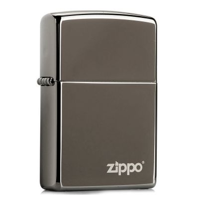 ZP1LI-BLK11 Zippo. Зажигалка ZIPPO Classic с покрытием Black Ice®, латунь/сталь, чёрная, глянцевая, 38x13x57 мм