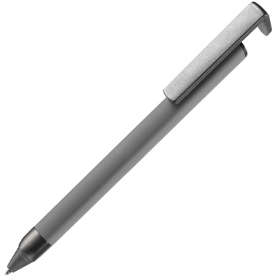 PS2408261115 Ручка шариковая Standic с подставкой для телефона, серая
