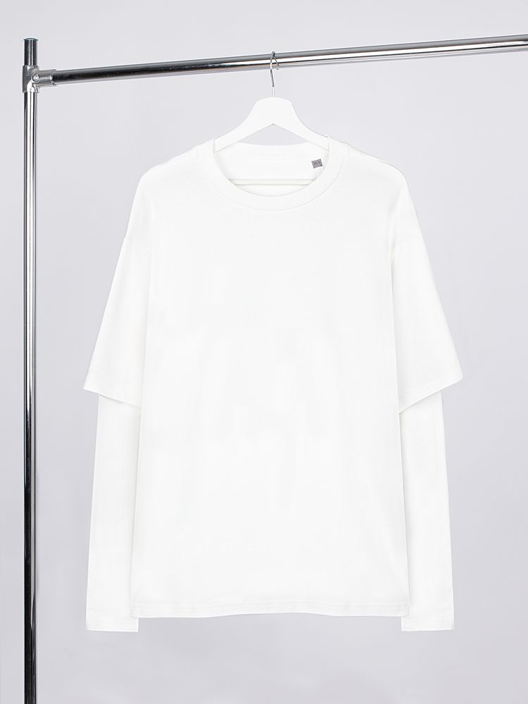 PS171025627 Manevr Kosmos. Футболка оверсайз с двойным рукавом Kosmos, молочно-белая