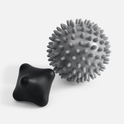 PS1710254438 Набор массажных мячей для MФР Relaxify, черный с серым