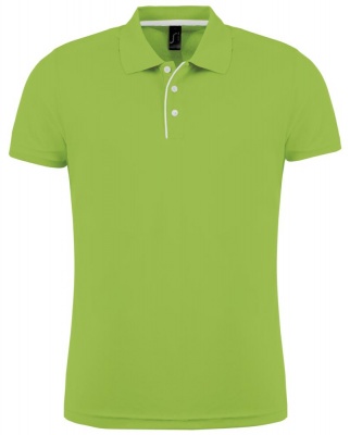 PS151181009 Sol&#39;s. Рубашка поло мужская PERFORMER MEN 180 зеленое яблоко, размер S