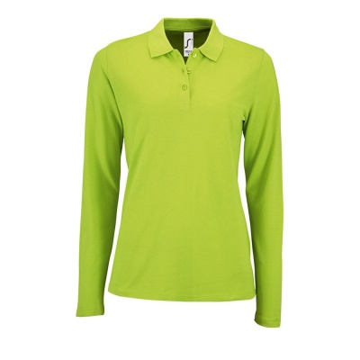 PS183070320 Sol&#39;s. Рубашка поло женская с длинным рукавом PERFECT LSL WOMEN зеленое яблоко, размер L
