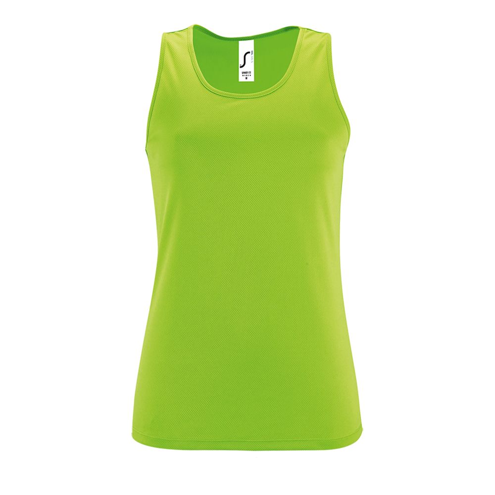 PS240826241 Sol&#39;s. Майка женская Sporty TT Women, зеленый неон